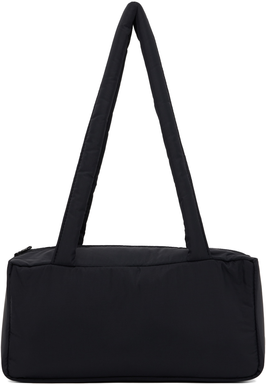 AMOMENTO Black Padded Square Shoulder Bag