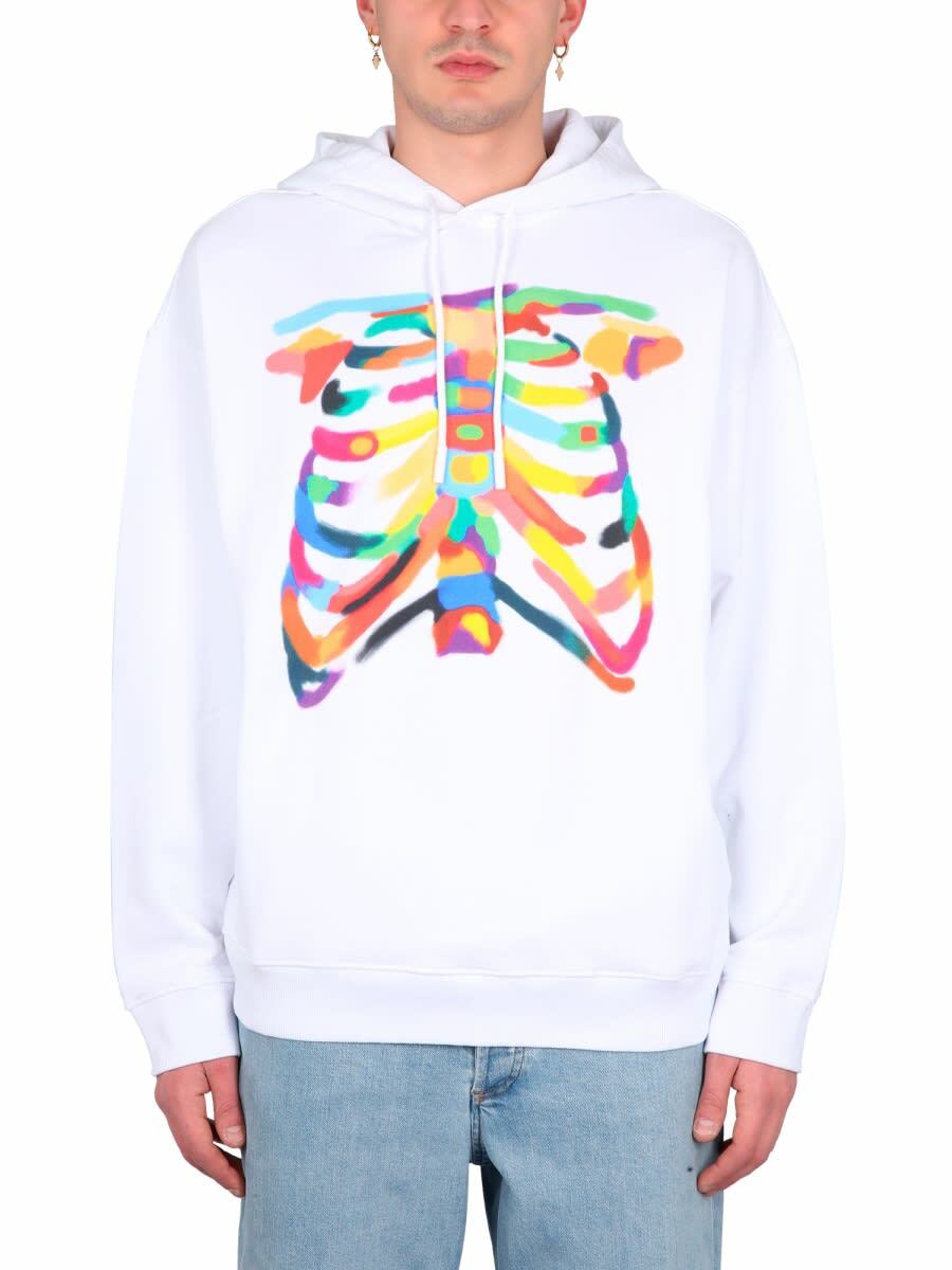 パーカー・フーディ Marcelo Burlon County Of Milan Rib Cage Sweatshirt Marcelo Burlon Rib Cage Sweatshirt Marcelo Burlon County of