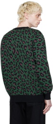 WACKO MARIA Green Jacquard Sweater