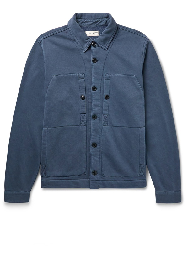 Photo: Alex Mill - Utility Garment-Dyed Cotton-Jersey Jacket - Blue