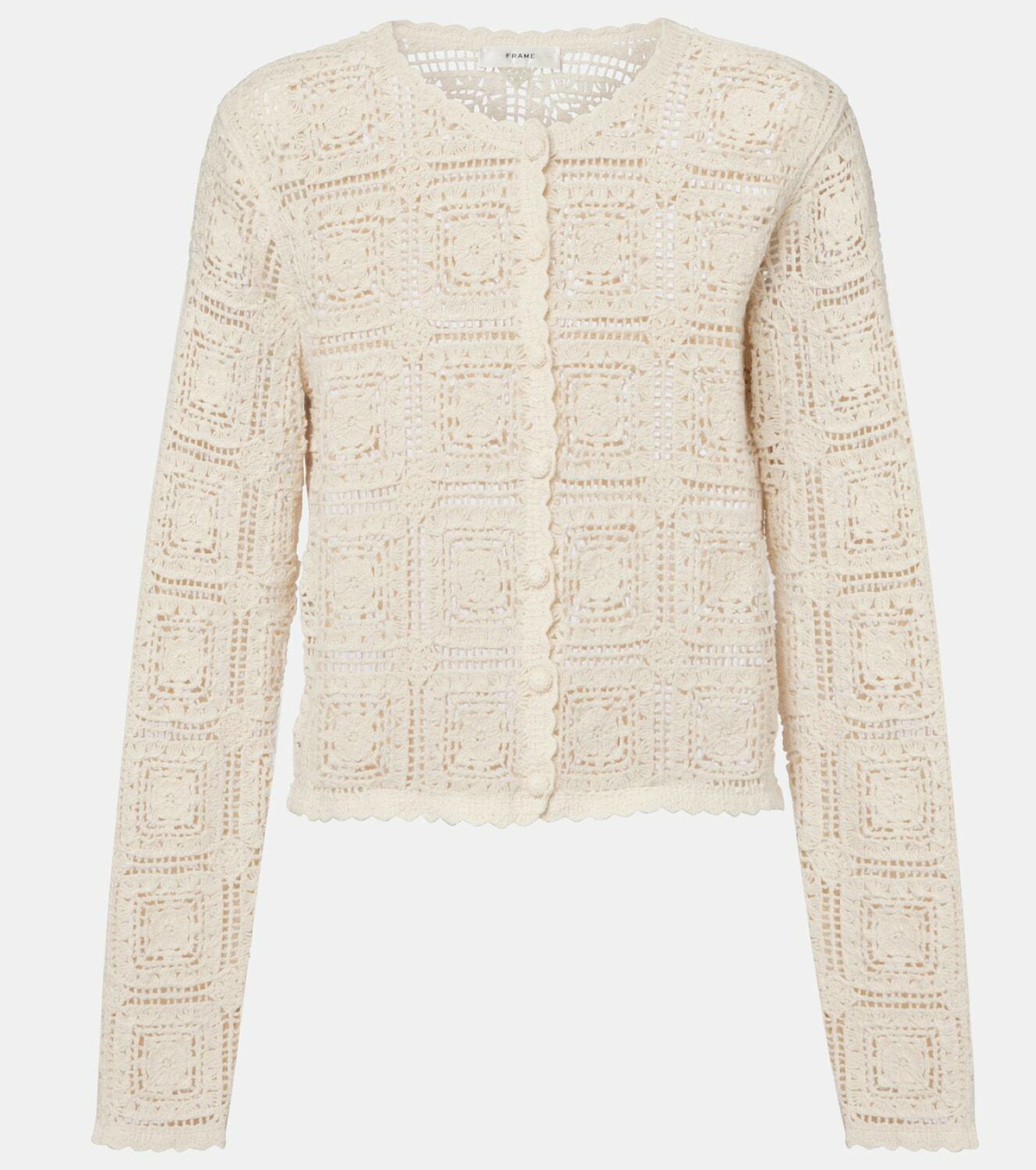 Frame Crochet cotton cardigan