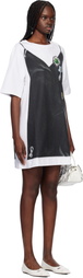Marc Jacobs White & Black Trompe L'oeil T-shirt Minidress