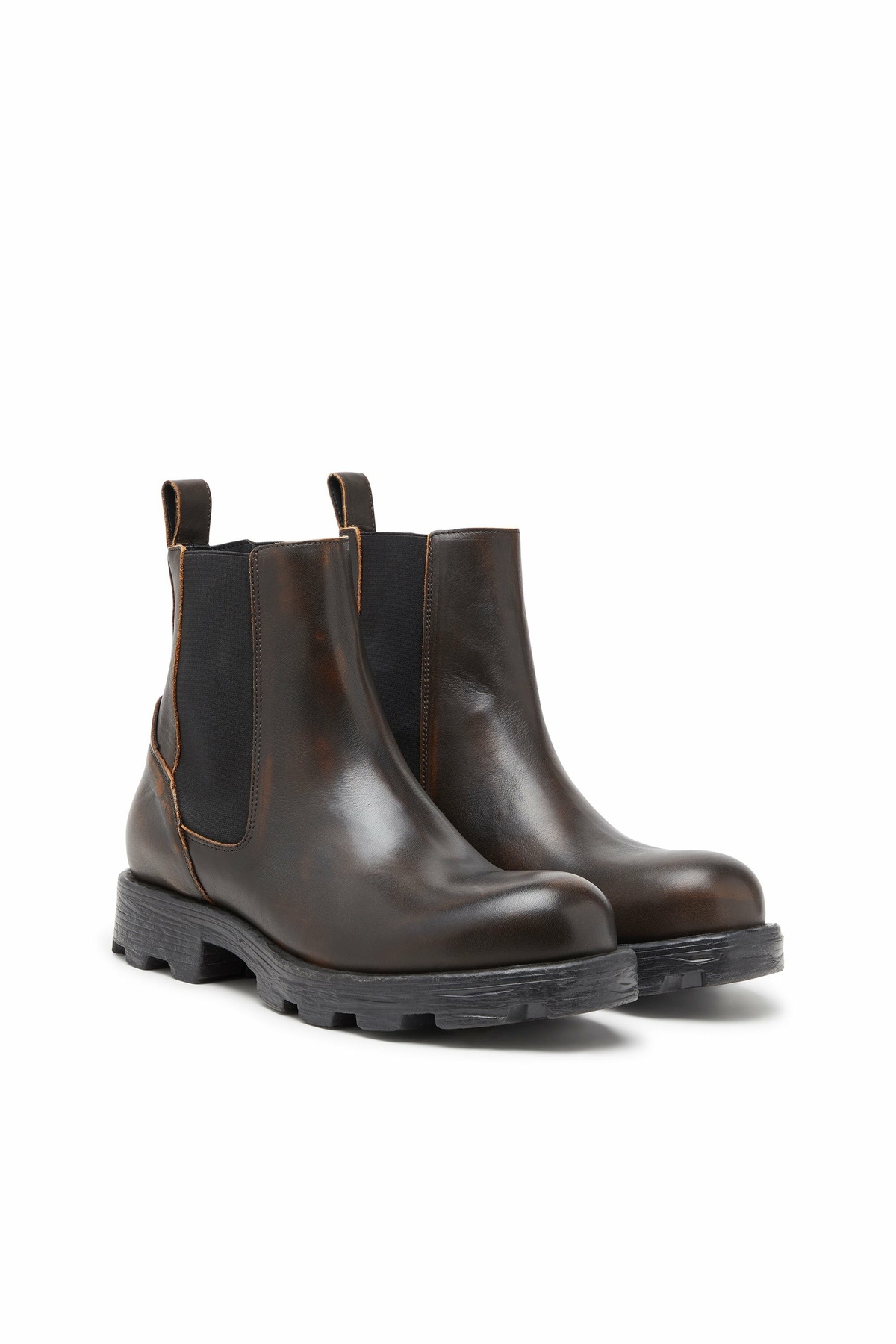 Diesel D-Hammer-Chelsea boots in brushed leather - Boots Mens in Brown
