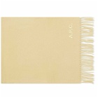 A.P.C. Men's Ambroise Embroidered Logo Scarf in Ginger