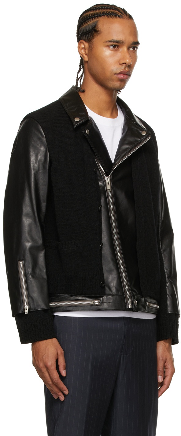 Undercover Black Wool & Leather Jacket Undercover