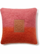 Loewe - Logo-Appliquéd Two-Tone Mohair-Blend Cushion