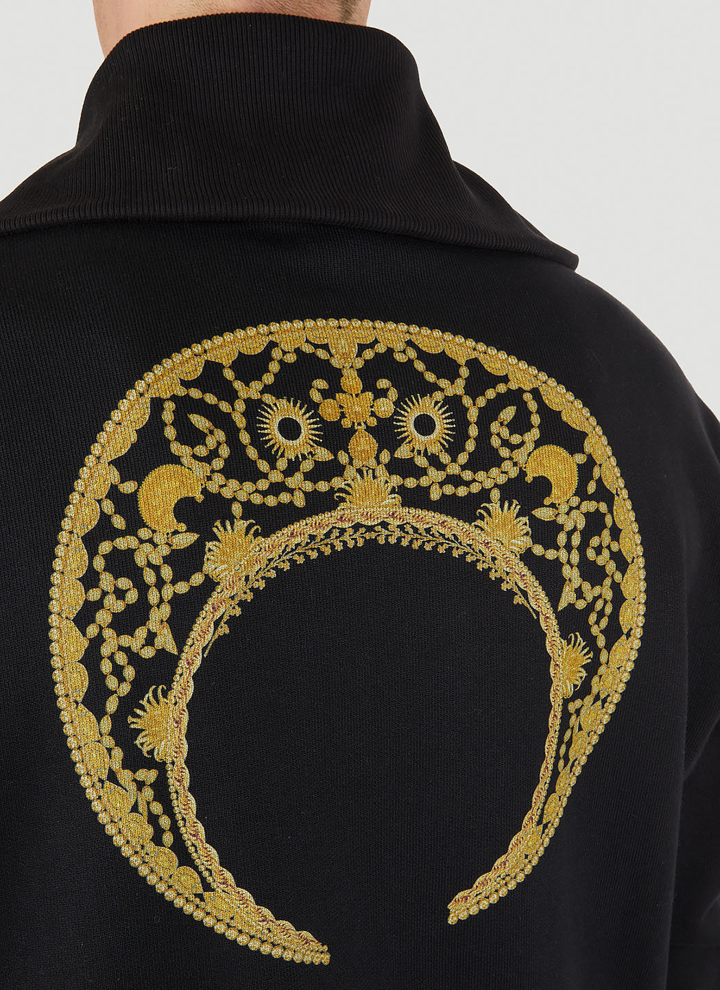 Marine Serre Ornament Half Zip Sweater