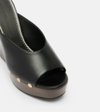 Magda Butrym 115 studded leather wedge mules