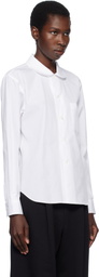 Black Comme des Garçons White Peter Pan Collar Shirt