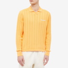 Adidas Men's Long Sleeve PW Knit Jersey in Hazy Orange
