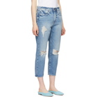 FRAME Blue Le Stevie Crop Jeans