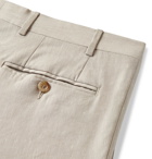 Canali - Beige Kei Slim-Fit Linen and Wool-Blend Suit Trousers - Neutrals