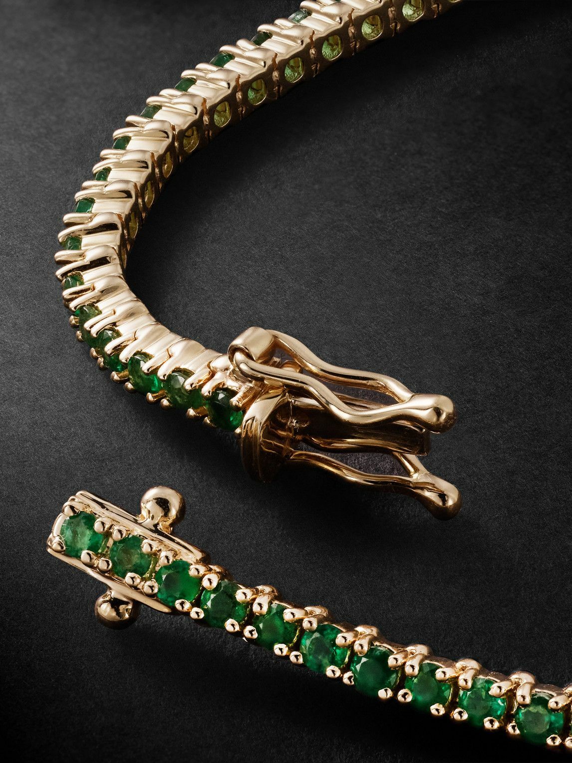 KOLOURS JEWELRY - Spectra Gold Emerald Tennis Bracelet - Gold