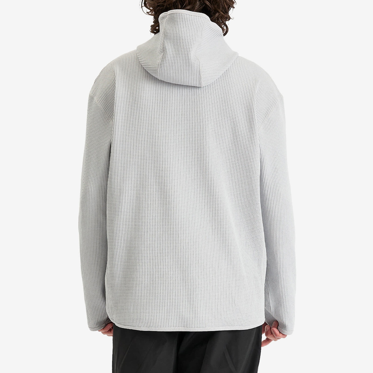 Snow Peak Men's Dry Waffle Hoodie in Light Grey