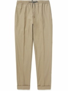 Paul Smith - Straight-Leg Cotton-Blend Twill Drawstring Trousers - Neutrals