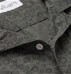 Albam - Camp-Collar Printed Cotton-Poplin Shirt - Green