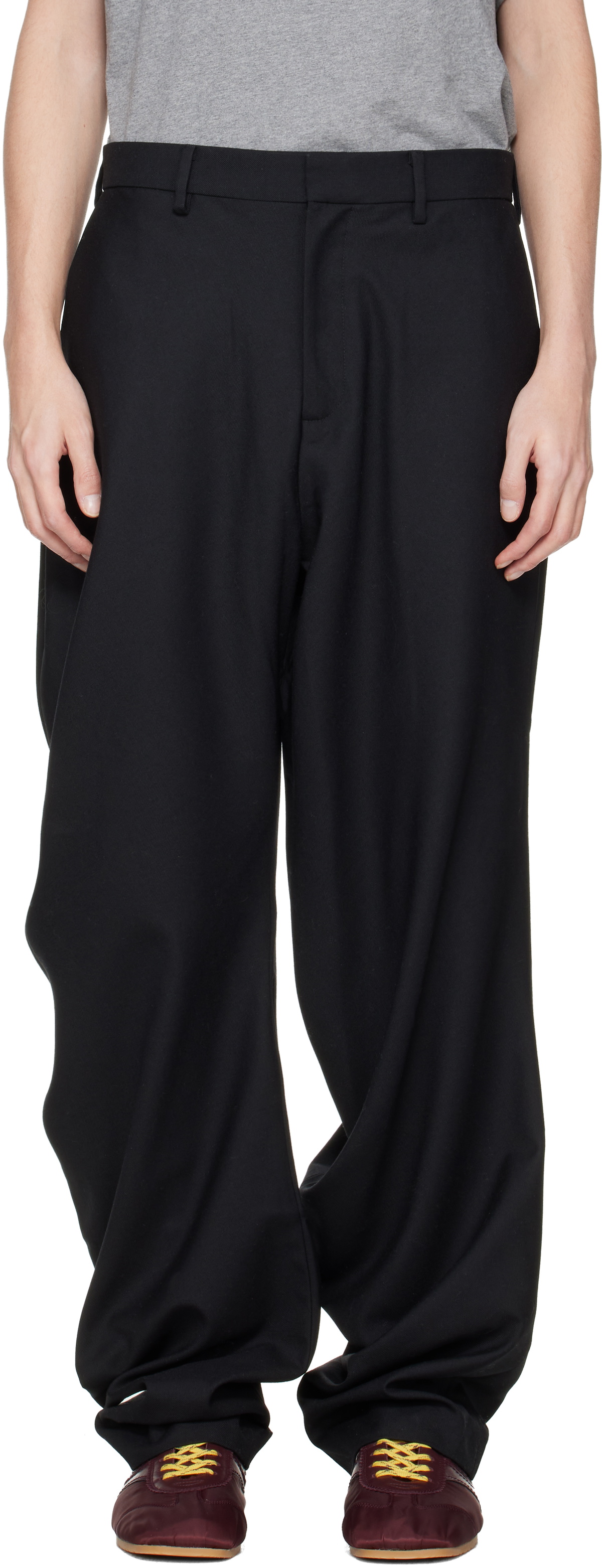 Charles Jeffrey LOVERBOY Black Topsy Turvy Trousers Charles