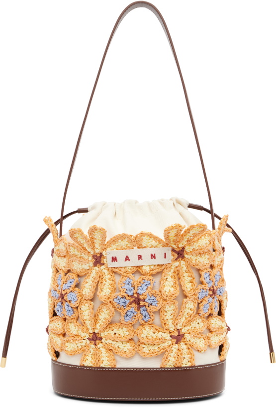 Photo: Marni Off-White & Orange Flower Bucket Bag