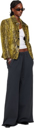 LU'U DAN Black Raw-Cut Bontan Sweatpants