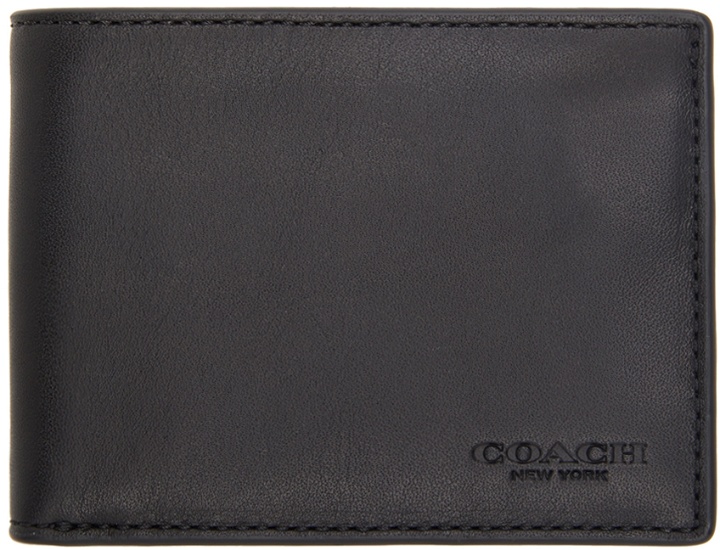 Photo: Coach 1941 Black Leather Slim Bifold Wallet