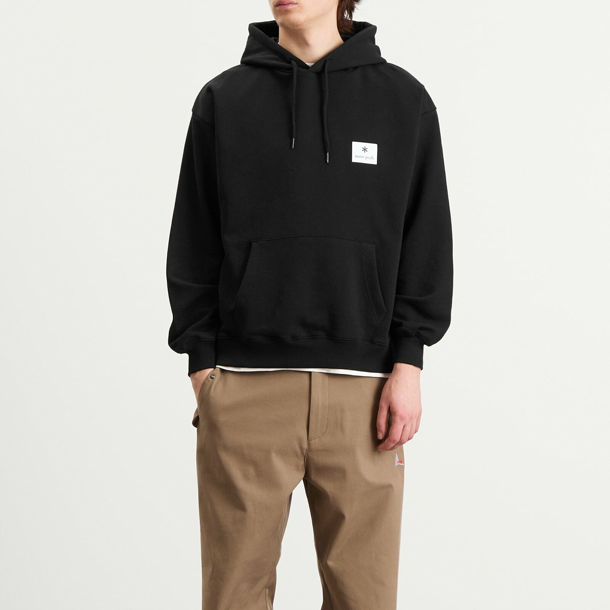 Snow Peak Men's Square Logo Hoodie in Black