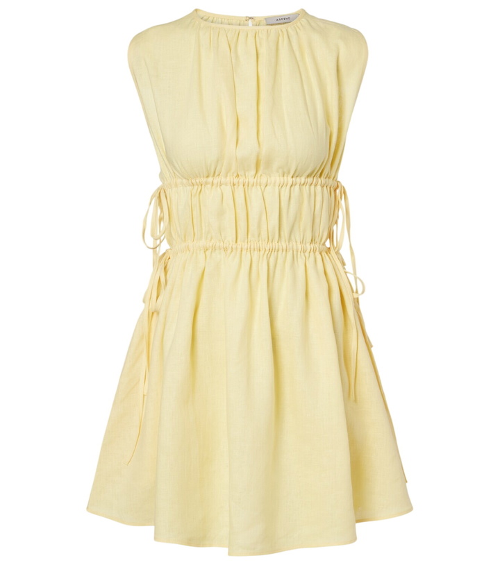 Photo: Asceno Como gathered linen minidress