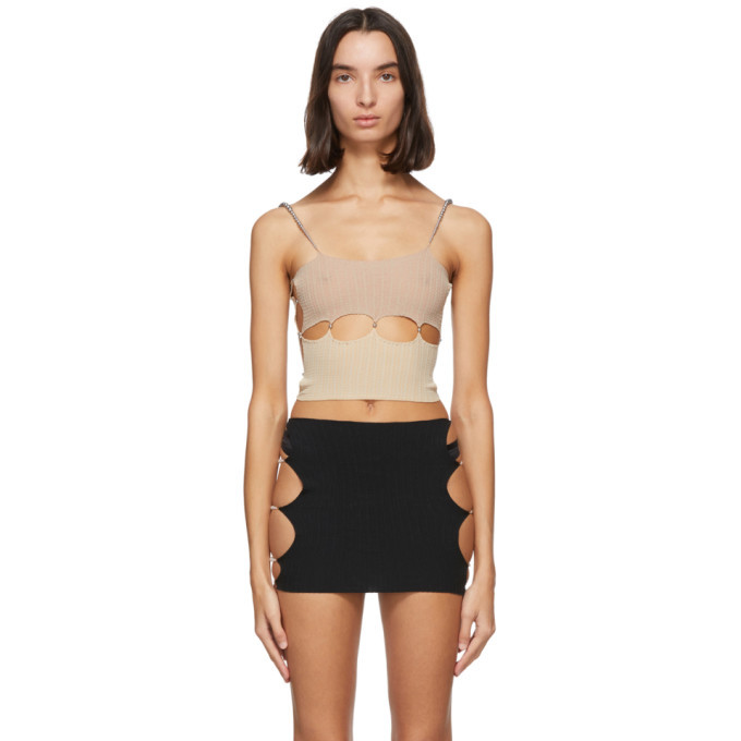 rui orange nylon tank top