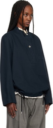 Studio Nicholson Navy Baye Shirt