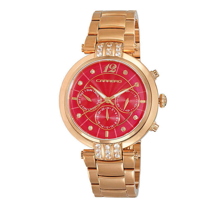 Photo: Torino Carrero Adelina GMT Quartz Red Dial Ladies Watch CL1R03RDJ