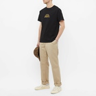 Pass~Port Men's Arched Embroidery T-Shirt in Black