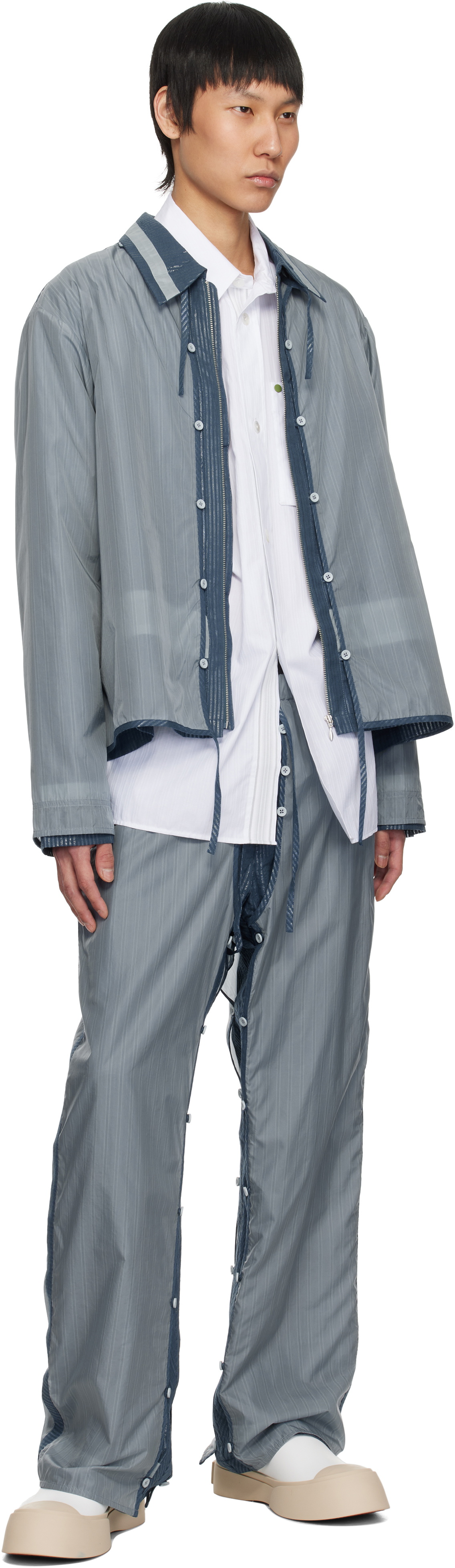 Craig Green Blue Layered Shell Trousers