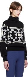 High Sport Black Lara Fairisle Turtleneck