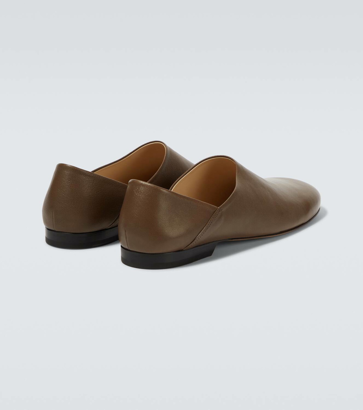新品未使用　LEMAIRE Slippers Shoes - Brown Lemaire Slippers leather-lined leather loafers Lemaire
