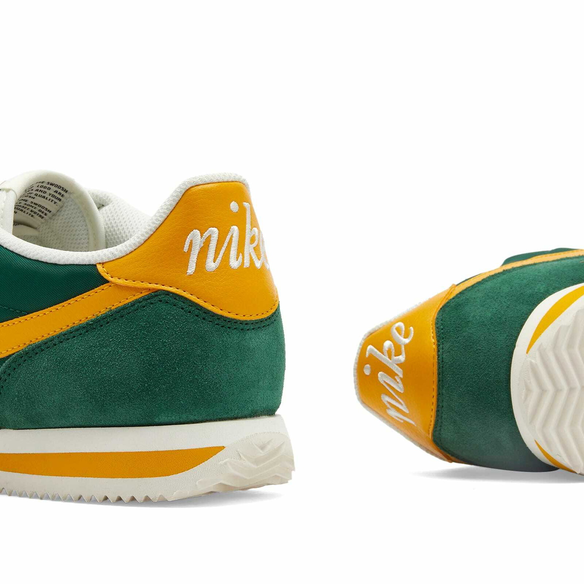nike cortez green orange