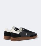 Polo Ralph Lauren Bedford suede-trimmed leather sneakers