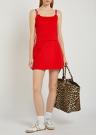 Spence Court Piqué Ponte top Red