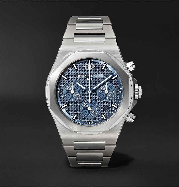 Photo: Girard-Perregaux - Laureato Chronograph Automatic 42mm Stainless Steel Watch - Blue