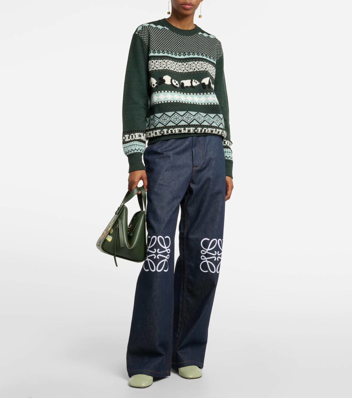 Loewe x Suna Fujita jacquard wool-blend sweater Loewe