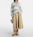 Hogan Shearling and suede ankle boots