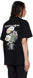 Wooyoungmi Black Flower Back T-Shirt