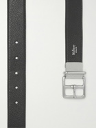 Mulberry - 3cm Black and Brown Reversible Pebble-Grain Leather Belt - Black