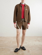 Cherry Los Angeles - Straight-Leg Logo-Print Woven Shorts - Brown