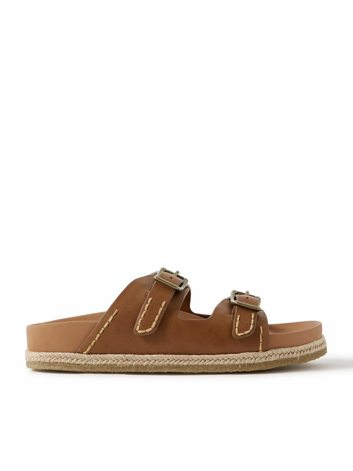Polo Ralph Lauren - Turbach Jute-Trimmed Leather Sandals