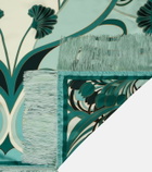 La DoubleJ Fringed printed silk twill scarf