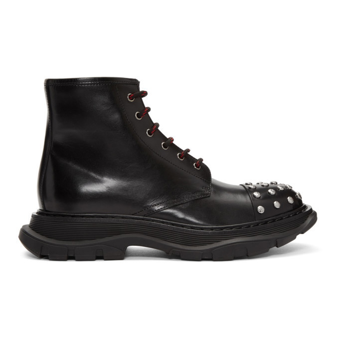 Photo: Alexander McQueen Black Tread Lace Boots