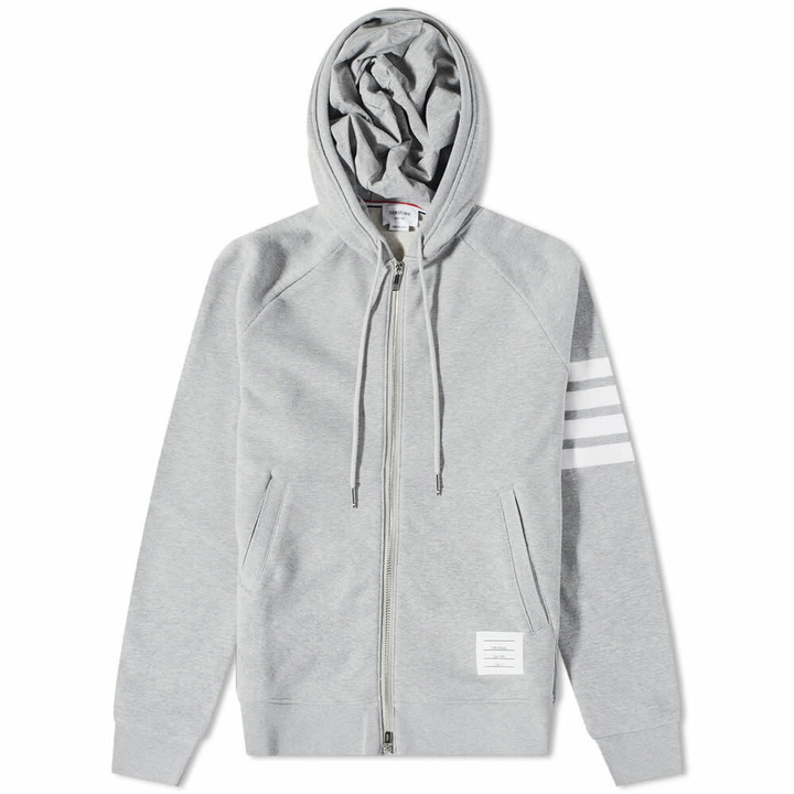 Photo: Thom Browne Men's Classic Zip Hoody in Light Grey