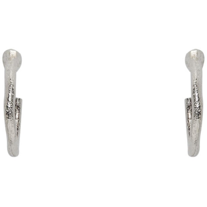 Photo: Pearls Before Swine SSENSE Exclusive Silver Loop Earrings 