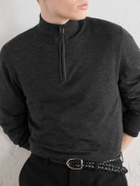 Canali - Wool Half-Zip Sweater - Gray