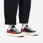 Comme des Garçons Play Men's x Converse Multi Heart Low Top Sneake Sneakers in Black