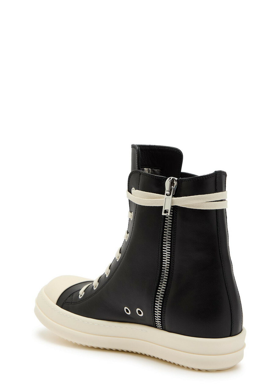Rick Owens Leather Sneakers Black